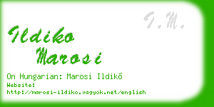 ildiko marosi business card